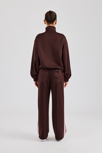 Prix d'usine – Ensemble de survêtement deux pièces rose avec fermeture éclair, motif chocolat, pour femme (hoodie et pantalon de jogging) – Idéal pour l'entraînement sportif - Product Image 2