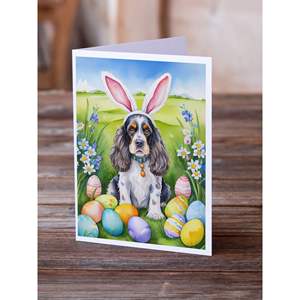 Cocker Spaniel Easter Egg Hunt Whimsical A7 Tarjetas de felicitación Paquete de 8 tarjetas de nota en blanco con sobres Tamaño 5x7 - Product Image 2