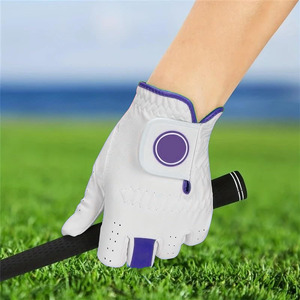 Guantes de golf de cuero genuino para hombre, que absorben la humedad, con dedos completos, para mano izquierda y derecha, suaves, transpirables y puros. - Product Image 5
