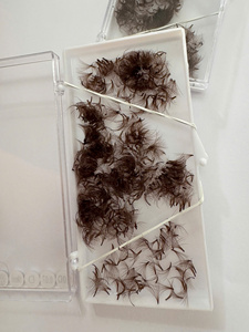 Dark Brown <b>Individual</b> Eyelash Extensions Wholesale Natural Soft Silk 0.05mm 0.07mm Private Label Custom New Arrival Design - Product Image 1