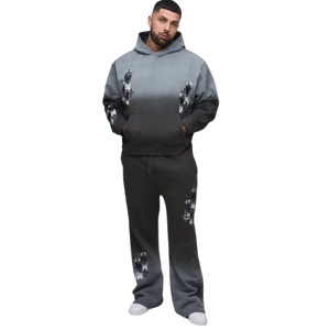 Premium Quality Printed <b>Oversized</b> Tracksuit Set Mens Pullover Hoodie And Relaxed Fit <b>Jogger</b> Pants Streetwear Wholesale - Product Image 1