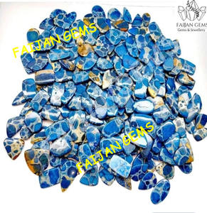 Perles de pierres précieuses naturelles FAIJAN GEMS authentiques, Jaspe de sédiments bleus, Jaspe impérial, pour la fabrication de bijoux, matériau naturel, couleur naturelle - Product Image 3