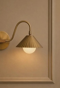 Modern Brass Wall Sconce Geometric Design Indoor Entryway Lighting Fixtures - Product Image 3