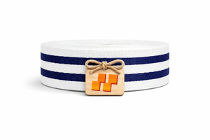 ริบบิ้นตกแต่งโพลีเอสเตอร์ 100% ลายทางสีขาวน้ำเงิน กว้าง 20 มม. ยี่ห้อเนลกามัล อินดัสทรีส์ ทนต่อการหดตัว เหมาะสำหรับตกแต่งเสื้อผ้าและบรรจุภัณฑ์ - Product Image 5