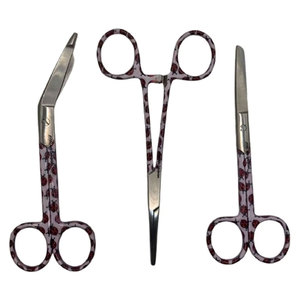 Ciseaux de soins infirmiers, ciseaux à pansements et forceps à artères en acier inoxydable – Ensemble de ciseaux à pansements médicaux et de premiers secours - Product Image 1