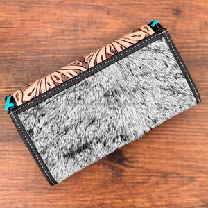 Hermoso diseñador, embrague tallado a mano, billetera de piel de vaca de Color turquesa, múltiples usos, diseño único, gran oferta de embrague - Product Image 3
