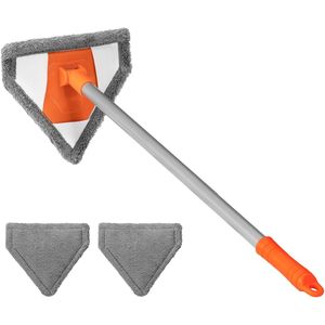 Spazzola per la pulizia del parabrezza auto con 2 panni in microfibra riutilizzabili, strumento per la pulizia del parabrezza interno, accessori per auto. - Product Image 1