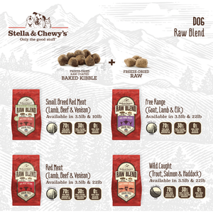 Stella & Chewy's Raw Dog Blend - Croquettes recouvertes + Viande crue lyophilisée - (22 lb) Viande rouge (race petite) - Product Image 1