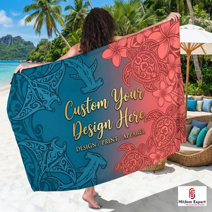 Pareo Hawaiano Polinesio Personalizado de Moda, Ligero, para Playa, Ropa Tropical para Resort, Fabricante OEM ODM, Exportador Global - Product Image 5