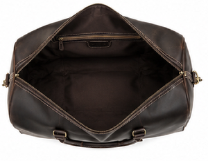 Bolsa de Viaje de Cuero Genuino Premium, Estilo Vintage, para Fin de Semana, Gimnasio, con Cierre de Cremallera, Deportiva, Casual, Proveedor Mayorista - Product Image 6