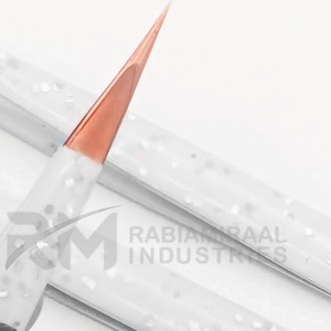 RMI Trending Plasma Rose Gold Tips Private Label White Eyebrow Tweezers Sustainable Stainless Steel And Glitter Coated Color - Product Image 5