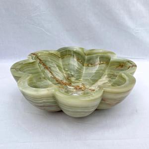 Lavabo de salle de bain en onyx vert de luxe, design floral, fait main, en marbre naturel, moderne, en pierre précieuse, pour la décoration intérieure - Product Image 5