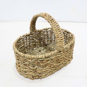 Panier ovale en jonc de mer avec poignée, panier de rangement tissé à la main, léger, écologique, panier cadeau pour fleurs, panier de pique-nique - Product Image 4
