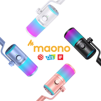 Microphone USB de jeu MAONO DM30 RGB avec moniteur direct programmable pour le jeu, le streaming en direct, les podcasts, PS5, PS4, PC, ordinateur