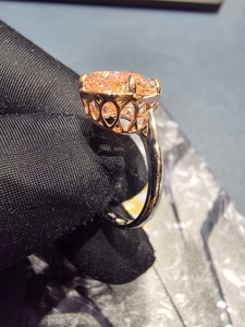 Anillo Elegante y Sencillo de Oro Blanco y Rosa de 9k con Diamante Corte Pera y Engaste de Garras, Certificado IGI, para Boda, Compromiso, Uso Diario y Regalo - Product Image 4