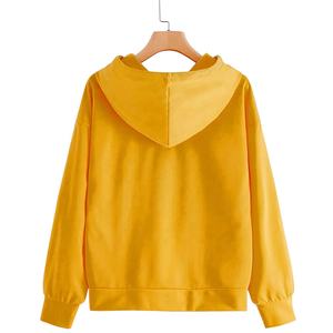 Veste d'hiver de haute qualité pour hommes 100% coton polaire tissu tendance motif solide sweat à capuche épaule tombante sans ficelle Streetwear - Product Image 2