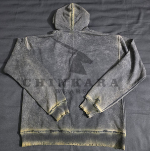 Nouveauté 2026 – Sweat à capuche vintage uni délavé à l'acide pour homme, anti-rides, avec fermeture éclair, hiver, 100 % coton molletonné, respirant et confortable - Product Image 2