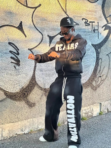 Survêtement en coton premium – Sweat à capuche brodé et pantalon de survêtement évasé pour homme - Product Image 5