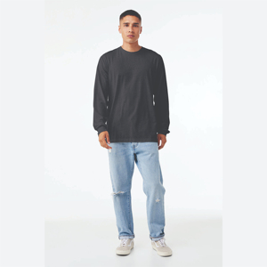 Custom Logo Long Sleeve Round Neck Printed Men T-Shirt Cotton Material Breathable Full Sleeves <b>Tshirt</b> for Men's Customized - Product Image 4