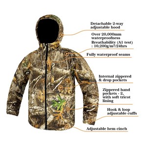 Nouvelles combinaisons et pantalons de chasse unisexes en softshell d'hiver, camouflage silencieux, résistants à l'eau - Product Image 2