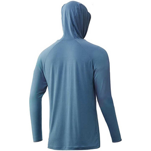 New Design Custom Old School <b>Men's</b> Long Sleeve <b>Stretch</b> Breathable Quick Dry Canvas Polyester/Cotton Hood T <b>Shirts</b> - Product Image 2
