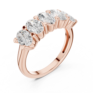 Anillo de Compromiso Glamuroso Lady Jewels Chapado en Oro de 14K para Mujer con Diamantes de Corte Ovalado y Diseño Étnico Brillante - Product Image 2