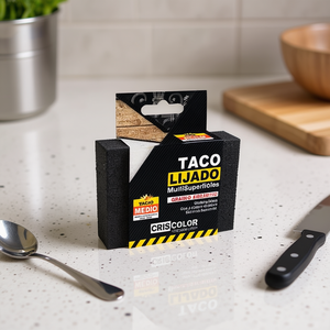 Bloc éponge givré 10*7*2.5cm TACO LIJADO GRANO MEDIO – Catégorie de produit : Tampons à récurer - Product Image 3