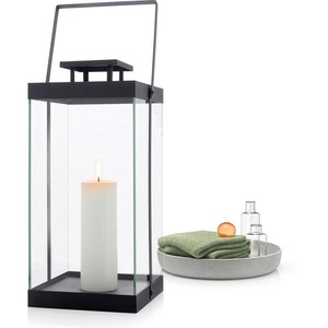 Sleek <b>Black</b> Metal <b>Lantern</b> Handmade Wholesale MOQ Decorative Candle Holder for Home Garden Indoor Outdoor - Product Image 5