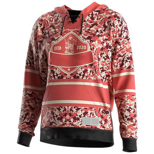 Sweat à capuche de hockey sur glace pour hommes, personnalisable avec logo d'équipe imprimé, chaud, respirant, en polaire, pour entraînement sur glace - Product Image 1