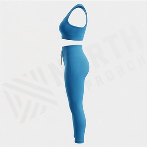 Custom Made Workout New Arrival Yoga Set For Womens Premium <b>Low</b> MOQ Material Gym Fitness Activewear Wholesale Gear <b>Top</b> - Product Image 3
