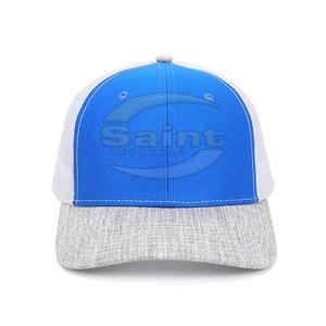 Gorras Trucker para Hombre, Ropa de Exterior, Logotipo Personalizado OEM, Precio de Fábrica, Modernas, Transpirables, Elegantes, Azules y Blancas, de Malla, Ajustables - Product Image 5
