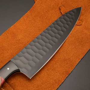 Custom Handmade Best Supplier Cooking High Carbo Steel Handmade Chef <b>Knife</b> With PakkaWood & Olive Wood Handle - Product Image 2