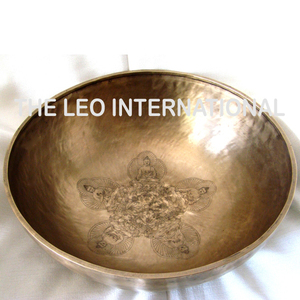 Cuenco Cantante Chapado en Oro, de Aluminio, Libre de Metales, para Yoga Budista, Artesanía Religiosa, Sonido de Chakra, Meditación, Cuencos Redondos - Product Image 5