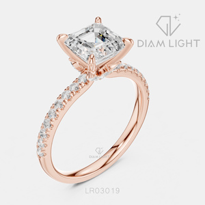 Bague en diamant de laboratoire taille Asscher 1,42 carat certifiée IGI, or blanc 14 carats, couleur F+, clarté VS+, pour fiançailles, anniversaire, ou cadeau - Product Image 6