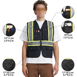 Safety Vest High Visibility Reflective Stripes For <b>Logistic</b> Personnel Warehouse Staff Delivery Driver Industrial Protective Wear - Product Image 2
