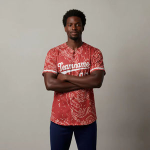 Jersey de Béisbol Transpirable de Talla Grande para Hombre, 100% Poliéster, Color Sólido, Impresión por Sublimación, Antibacteriano, OEM, Superventas - Product Image 1