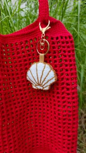 Customized Shape Woven Eco-Friendly Fruit Pattern Carabiner Keychain Felt Material Durable <b>Bag</b> <b>Charm</b> - Product Image 4