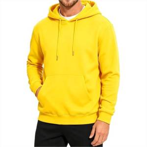 Sweat-shirts tendance pour hommes, séchage rapide, tissu polaire 100% coton, vêtements décontractés, sweats à capuche avec poche, coupe classique - Product Image 1