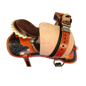 Sillín de cuero genuino hecho a mano Western Pleasure Riding Horse hecho de cuero de roble Herman para montar disponible en todos los tamaños - Product Image 1
