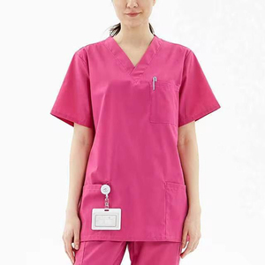 Ensemble de blouses médicales pour femmes de qualité supérieure, écologiques, douces, respirantes, col en V, uniforme d'infirmière, vêtements de travail d'hôpital, pantalon de jogging - Product Image 3