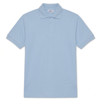 Camiseta Polo de Manga Corta Azul Claro para Hombre, Logotipo Personalizado, Marca Privada, Fabricante OEM ODM, Proveedor