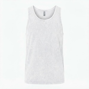 Camiseta sin mangas de algodón con efecto lavado a la arena y logotipo personalizado para hombre, estilo urbano, oversize, para gimnasio, venta al por mayor, fabricante de ropa casual - Product Image 2