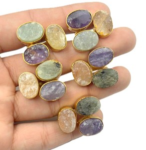 แหวนทองเหลืองชุบทอง18K ประดับอัญมณีธรรมชาติ - Product Image 1