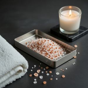Sal de Baño Rosa Natural del Himalaya, Cristal Mineral Tallado Moderno, Terapia de Spa Relajante y Calmante, Desintoxicación Aromática, Cuidado de la Piel Premium - Product Image 1