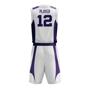 Uniforme de Baloncesto Transpirable OEM, Conjunto de Camiseta y Pantalones Cortos, Número y Nombre Impresos, Talla Grande, Personalizado para Equipo, 100% Poliéster - Product Image 3