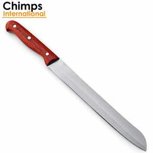 Cuchillo de Chef para Pan de Acero Inoxidable J2 con Acabado Cepillado, Mango de Madera Pakka, Cuchillo de Cocina Ambidiestro para Uso Diario, Precios al por Mayor - Product Image 1