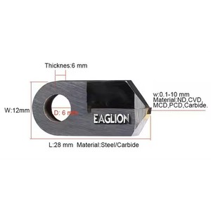 Herramientas de corte de diamante Posalux en forma de V personalizadas, herramienta de diamante de joyería de grado 80, herramienta de molino de extremo para la fabricación de joyas - Product Image 3