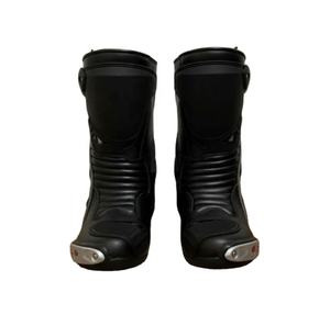 Chaussures de moto Shenra à embout d'acier, en cuir véritable, avec fermeture éclair, semelle antidérapante, maille respirante, hauteur genou, durables pour la ville - Product Image 6