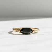 Bague de fiançailles en diamant noir taille poire serti clos en argent massif 925 avec halo bouclier Art Déco et pierres d'accentuation bleues 1,20 CT