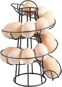 Black metal <b>egg</b> basket with handle vintage farmhouse round wire <b>storage</b> organizer for kitchen countertop rustic holder - Product Image 6